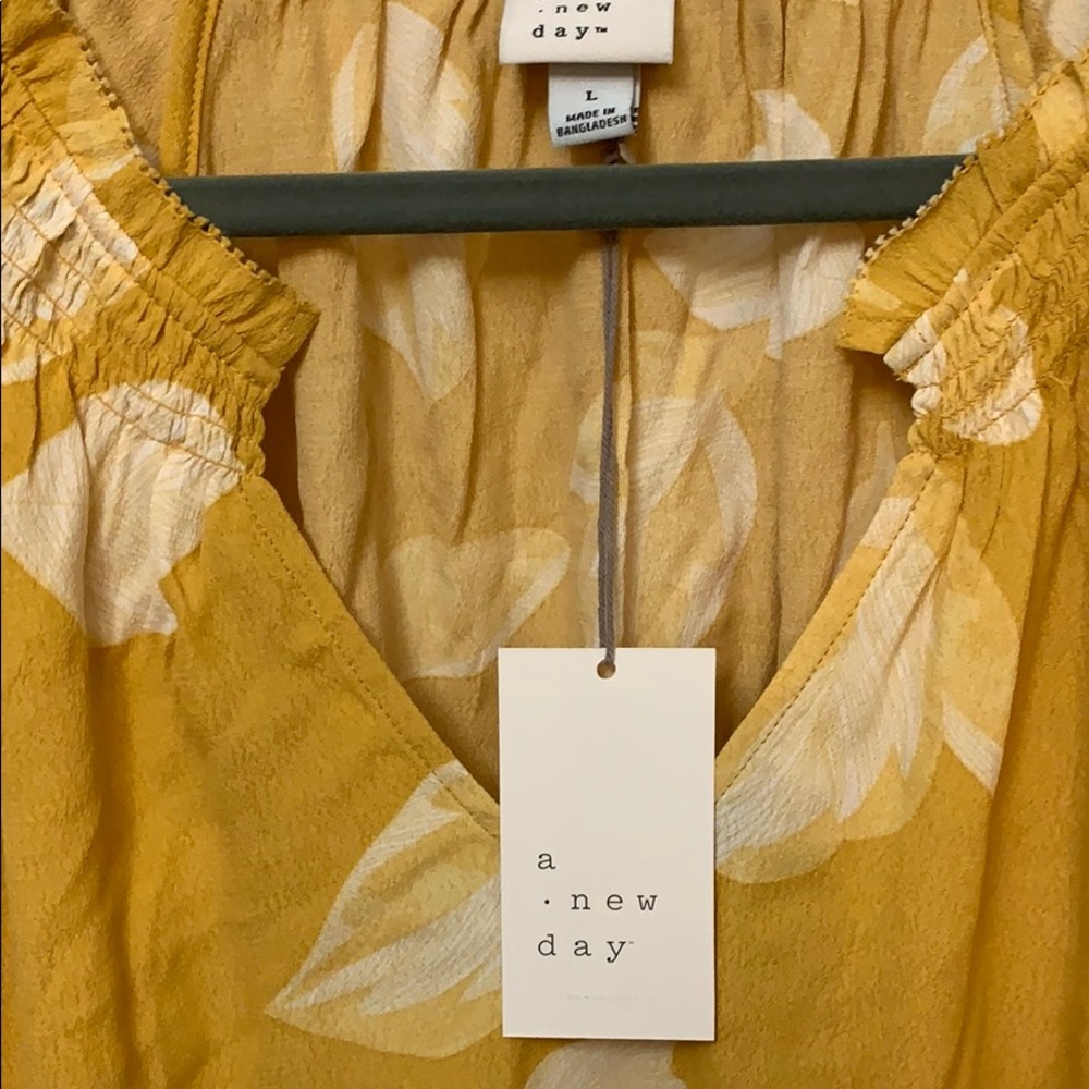 NEW! A New Day Golden Yellow Top - Picture 3 of 4